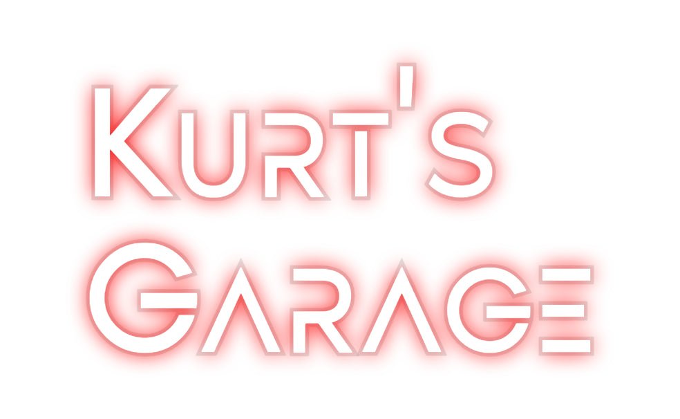 Custom Neon: Kurt's Garage - Neonific - LED Neon Signs - -