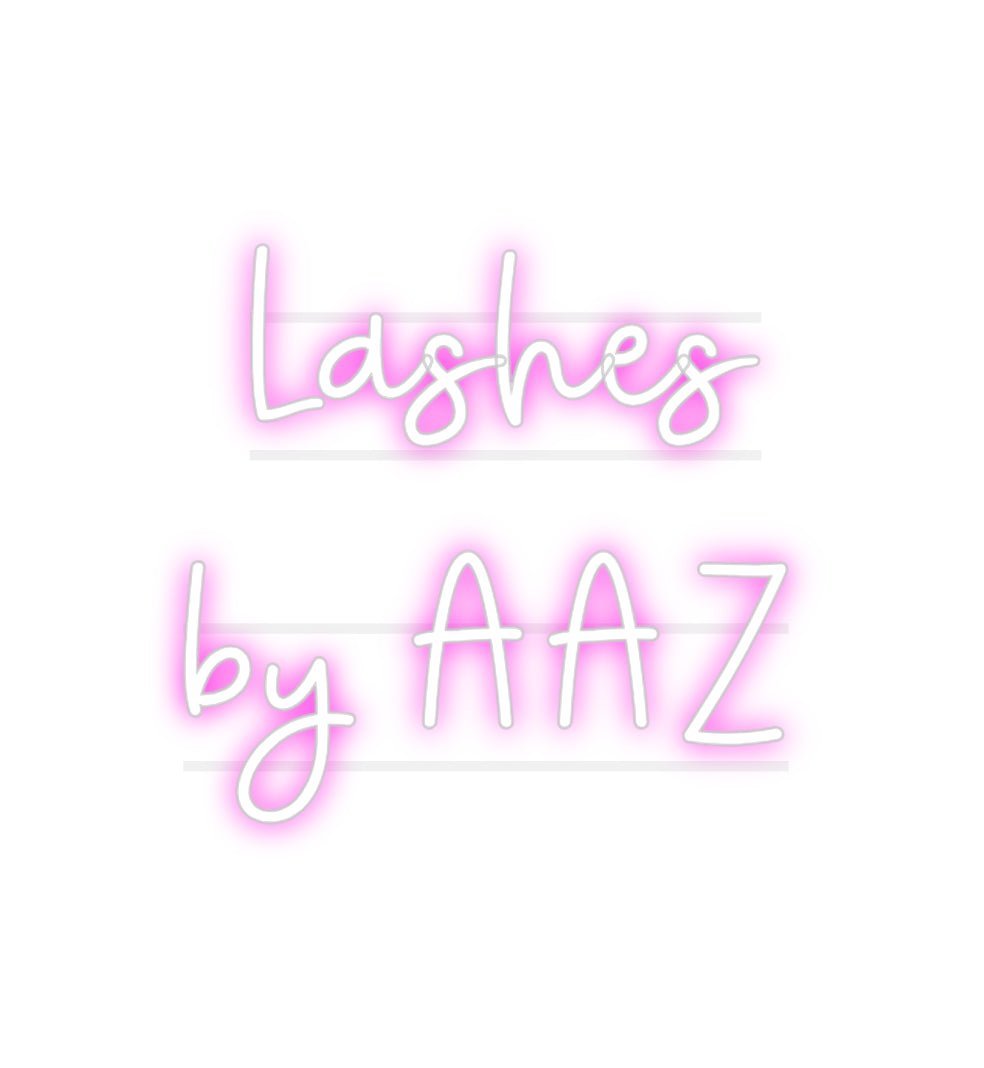 Custom Neon: Lashes by AAZ - Neonific - LED Neon Signs - -