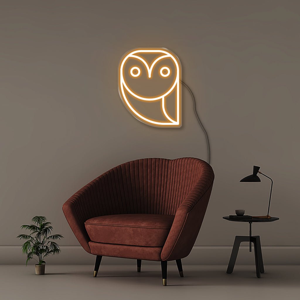 Cute Owl - Neonific - LED Neon Signs - 50 CM - Orange
