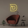 D - Neonific - LED Neon Signs - 50 CM - Yellow