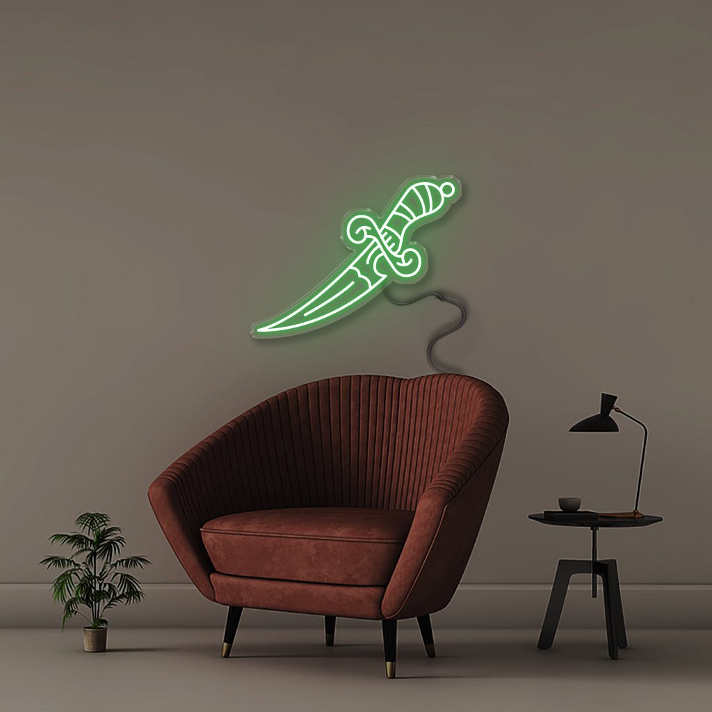 Dagger - Neonific - LED Neon Signs - 50 CM - Green