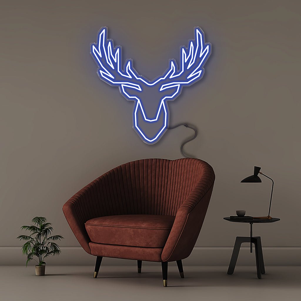 Deer - Neonific - LED Neon Signs - 50 CM - Blue