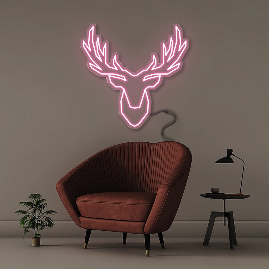 Deer - Neonific - LED Neon Signs - 50 CM - Light Pink