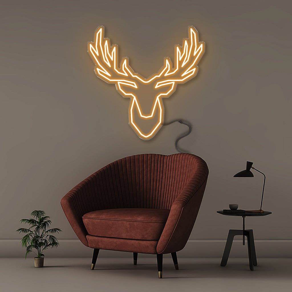 Deer - Neonific - LED Neon Signs - 50 CM - Orange