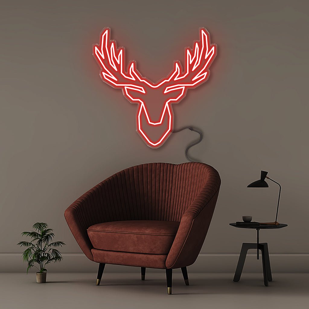 Deer - Neonific - LED Neon Signs - 50 CM - Red
