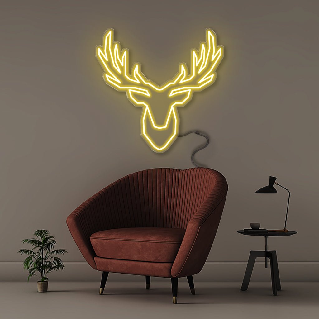 Deer - Neonific - LED Neon Signs - 50 CM - Yellow