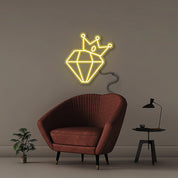 Diamond King - Neonific - LED Neon Signs - 50 CM - Yellow