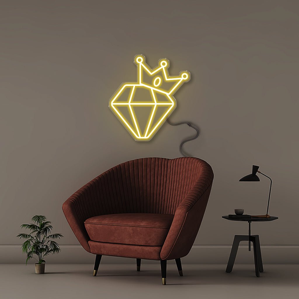 Diamond King - Neonific - LED Neon Signs - 50 CM - Yellow