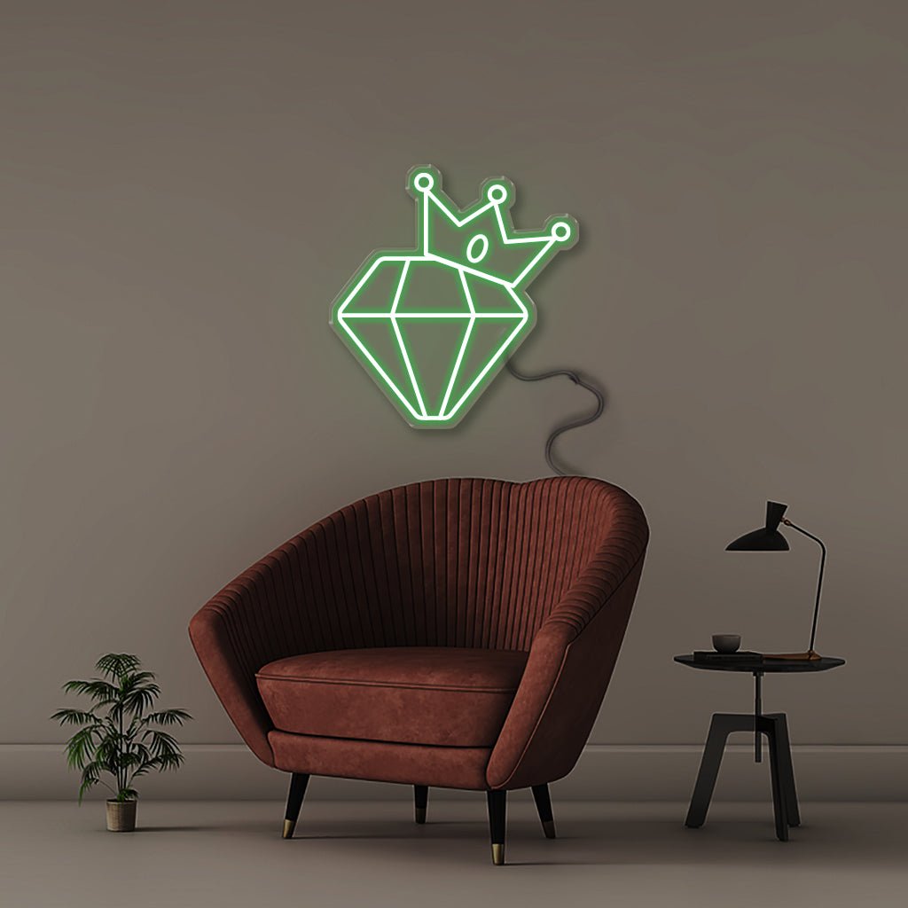 Diamond King - Neonific - LED Neon Signs - 50 CM - Green