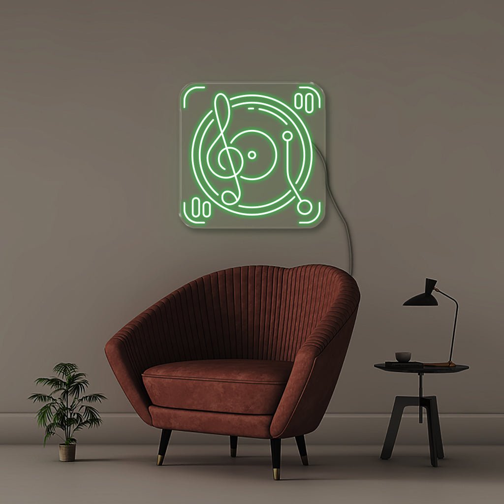 Disc - Neonific - LED Neon Signs - 50 CM - Green