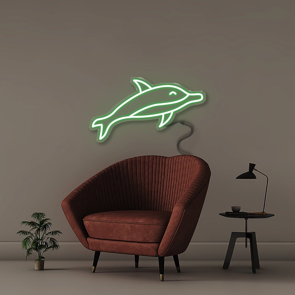 Dolphin - Neonific - LED Neon Signs - 50 CM - Green