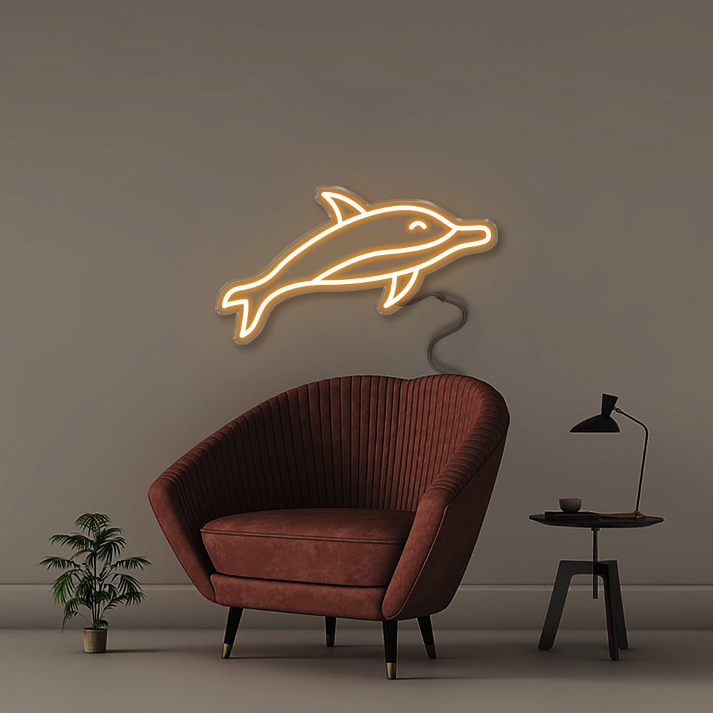 Dolphin - Neonific - LED Neon Signs - 50 CM - Orange