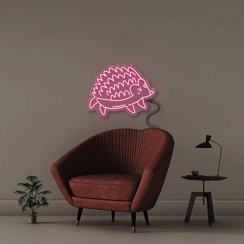 Doodle Hedgehog - Neonific - LED Neon Signs - 50 CM - Pink