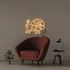 Doodle Lion - Neonific - LED Neon Signs - 50 CM - Orange