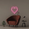 Double Heart - Neonific - LED Neon Signs - 50 CM - Pink