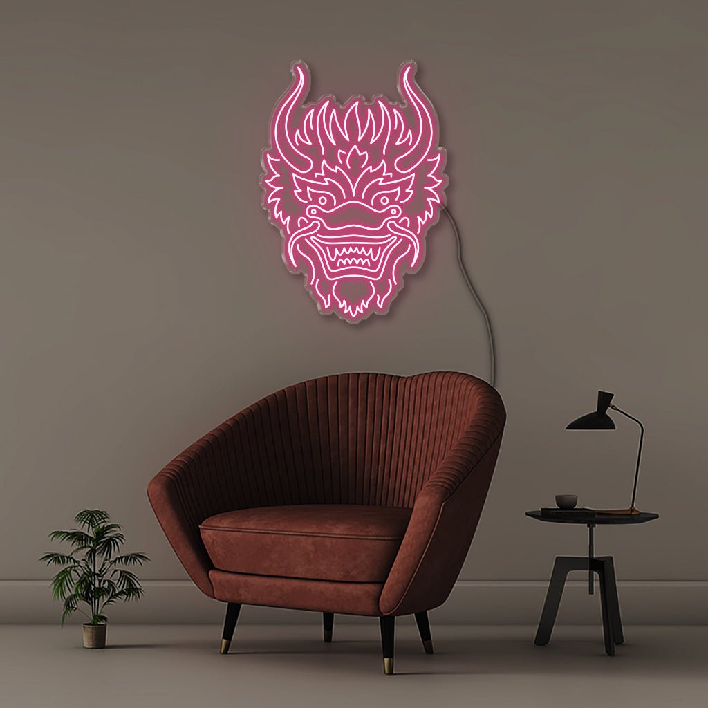 Dragon Head - Neonific - LED Neon Signs - 50 CM - Pink