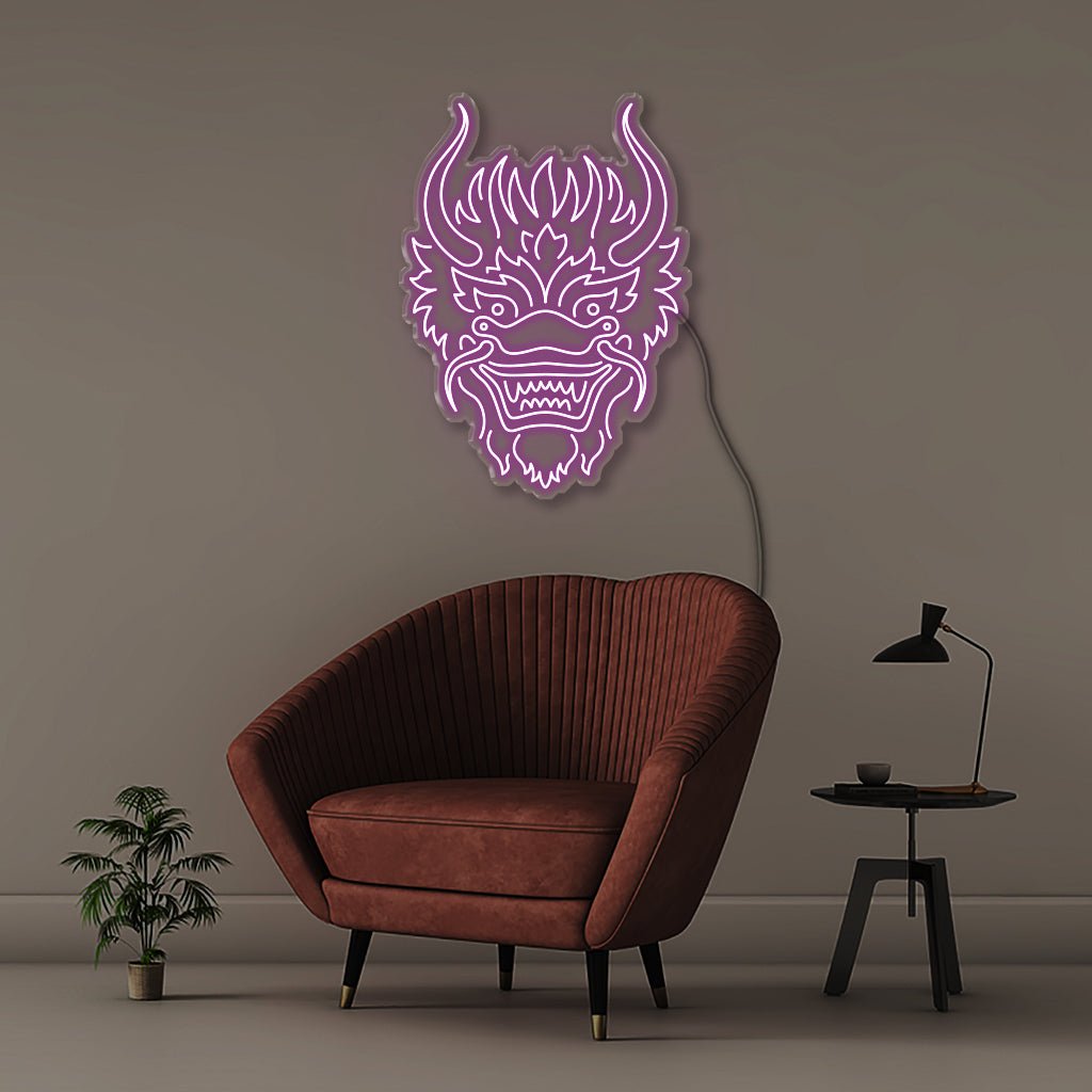 Dragon Head - Neonific - LED Neon Signs - 50 CM - Purple