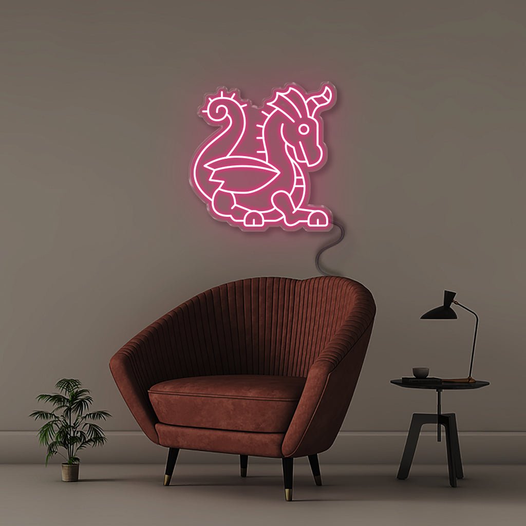 Dragon - Neonific - LED Neon Signs - 50 CM - Pink