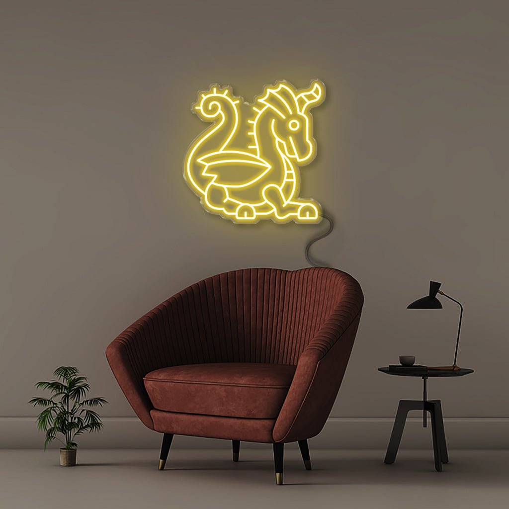 Dragon - Neonific - LED Neon Signs - 50 CM - Yellow
