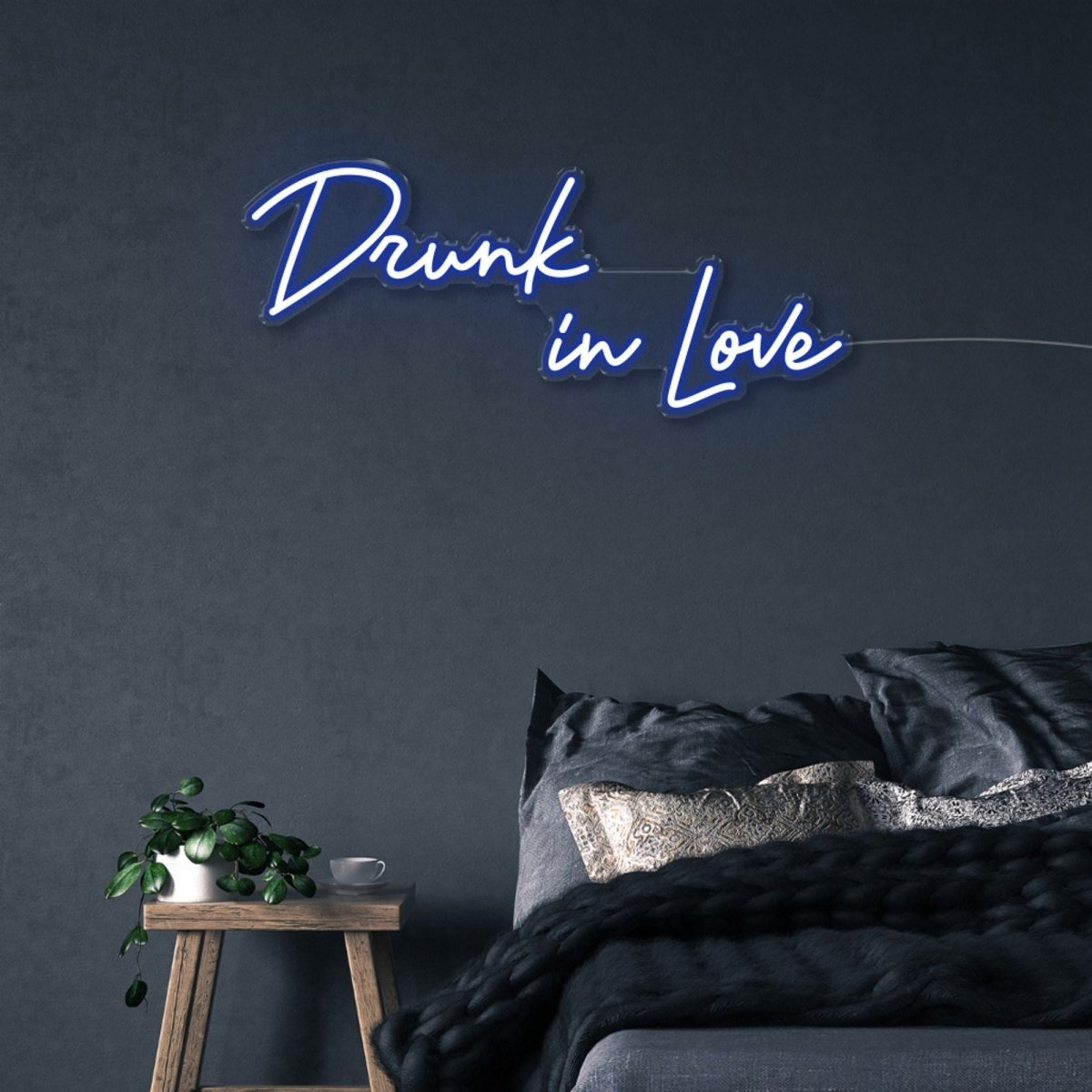Drunk InLove - Neonific - LED Neon Signs - 50 CM - Blue