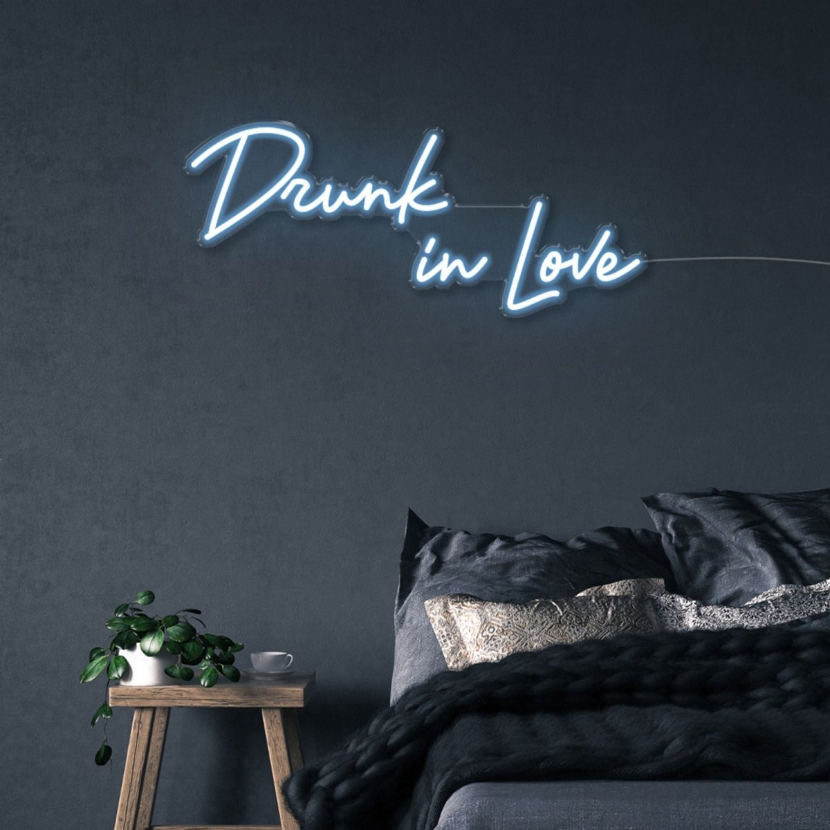 Drunk InLove - Neonific - LED Neon Signs - 50 CM - Light Blue