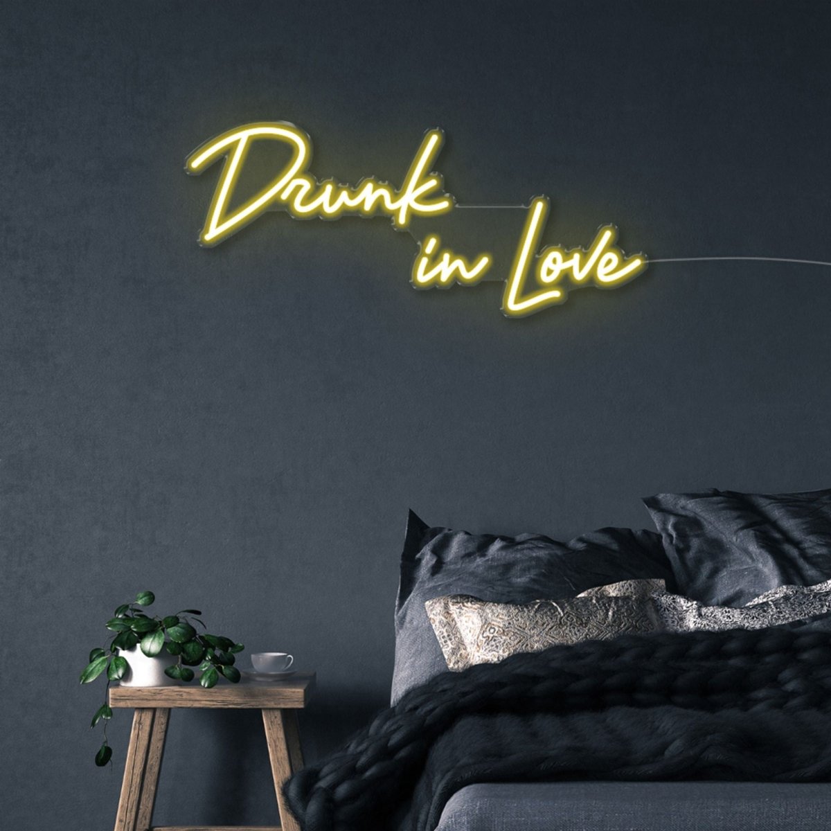 Drunk InLove - Neonific - LED Neon Signs - 50 CM - Yellow