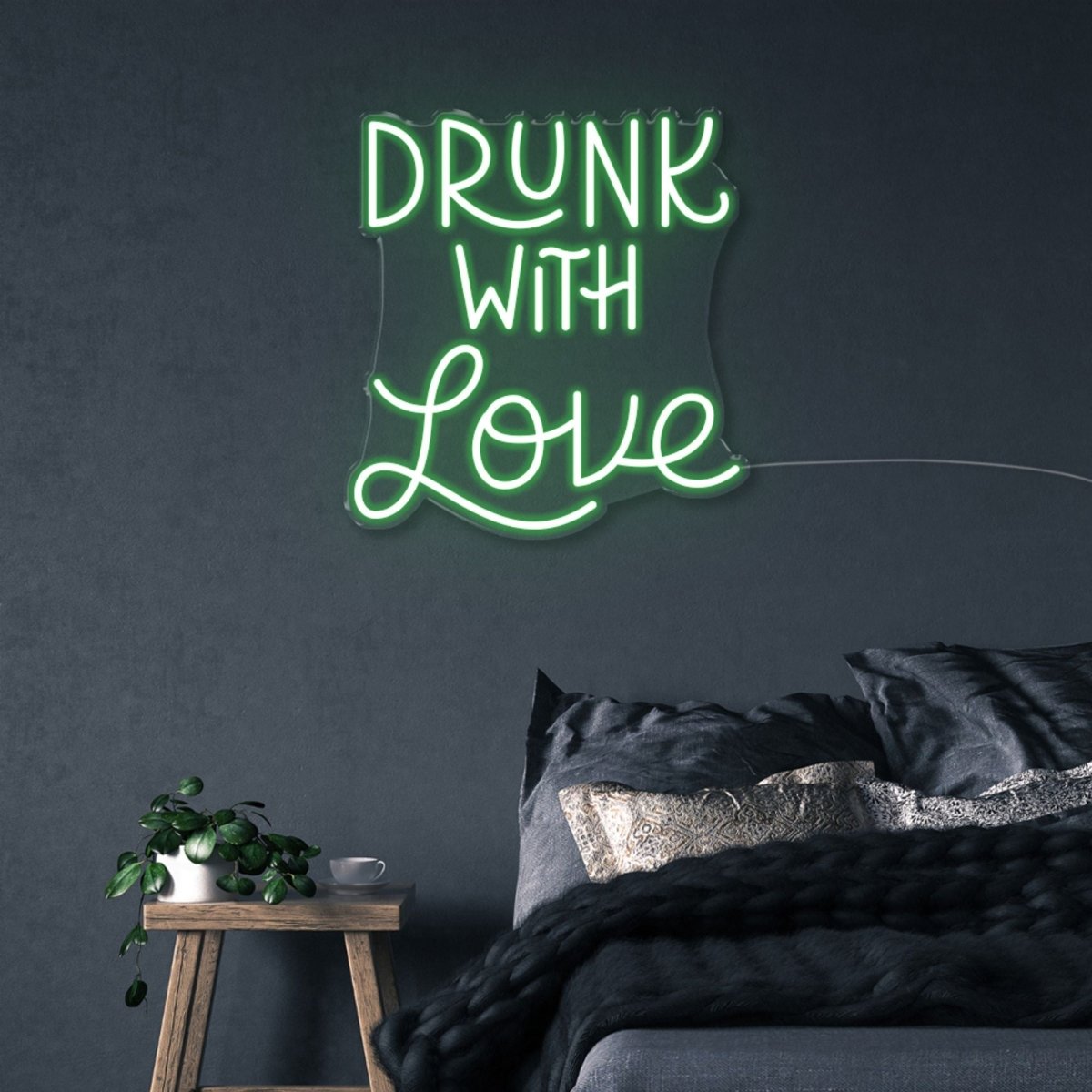 Drunk with Love - Neonific - LED Neon Signs - 50 CM - Green