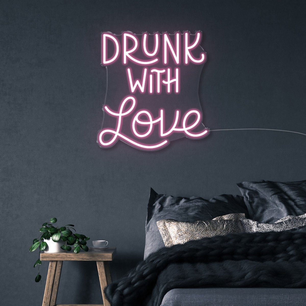 Drunk with Love - Neonific - LED Neon Signs - 50 CM - Light Pink