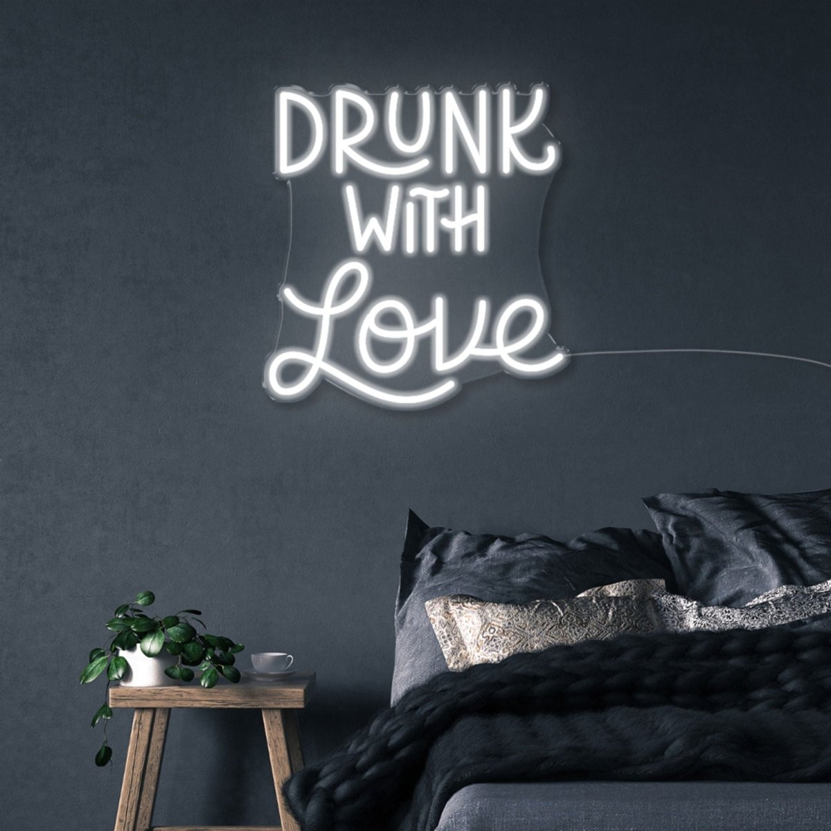 Drunk with Love - Neonific - LED Neon Signs - 50 CM - White