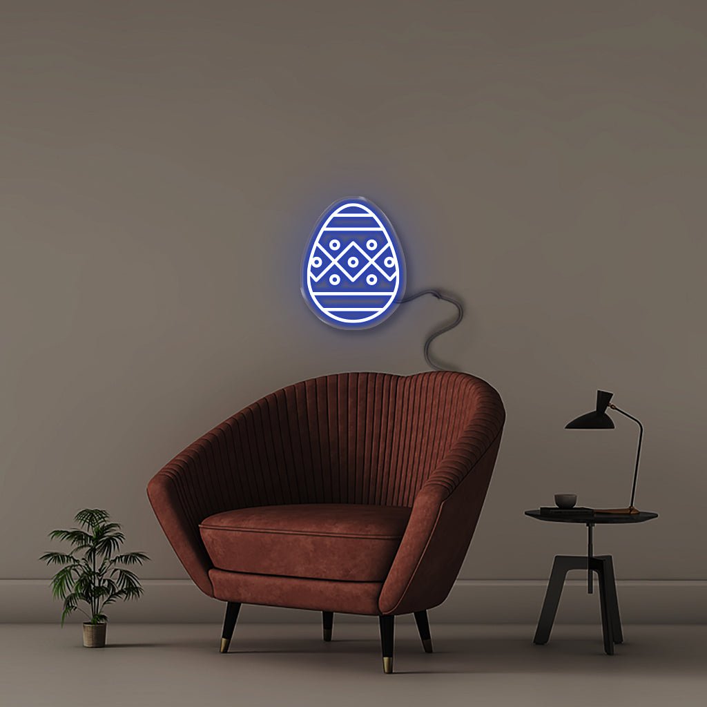 Easter Egg - Neonific - LED Neon Signs - 50 CM - Blue