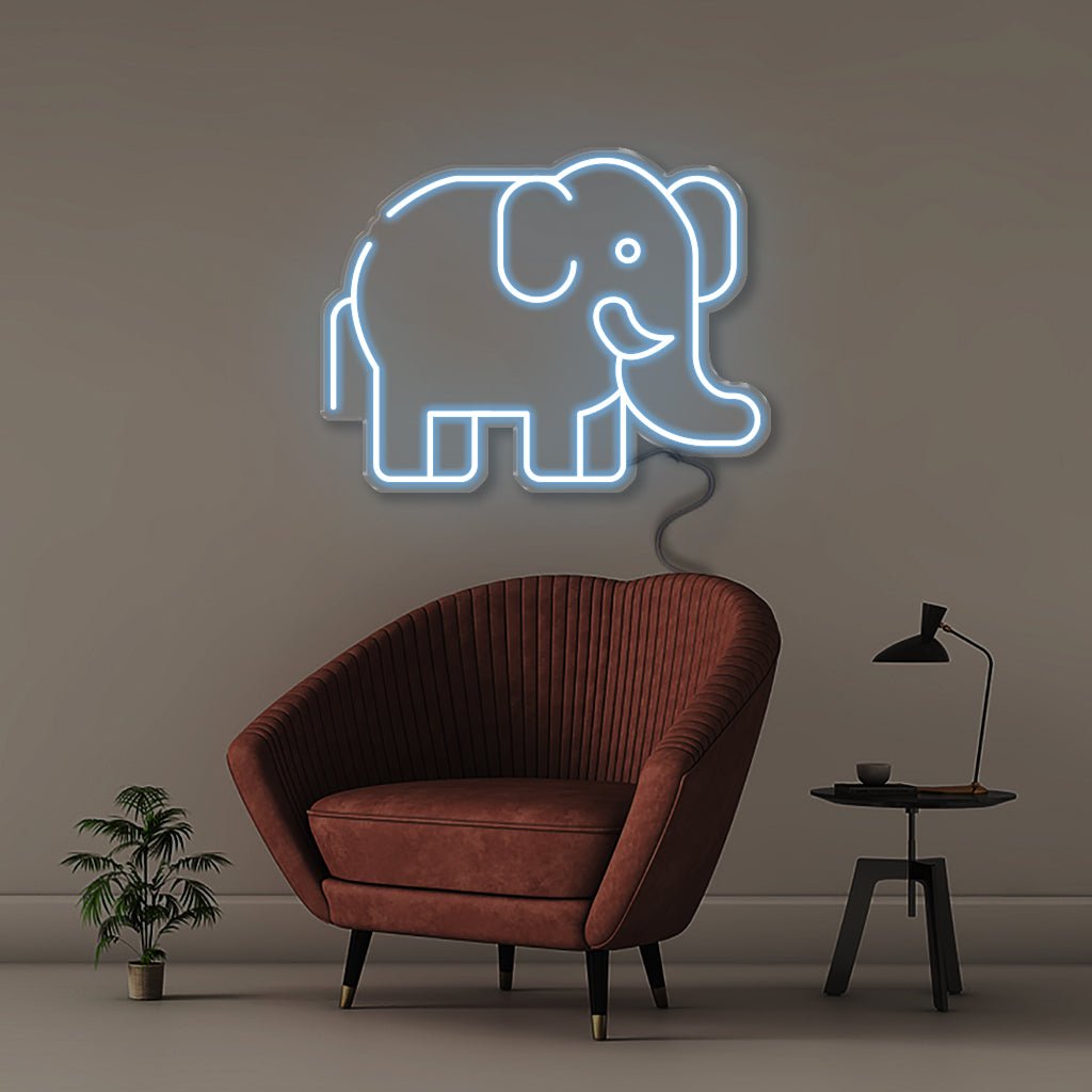 Elephant - Neonific - LED Neon Signs - 50 CM - Light Blue