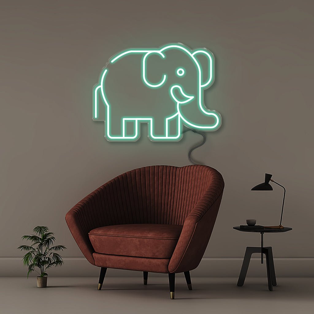 Elephant - Neonific - LED Neon Signs - 50 CM - Sea Foam