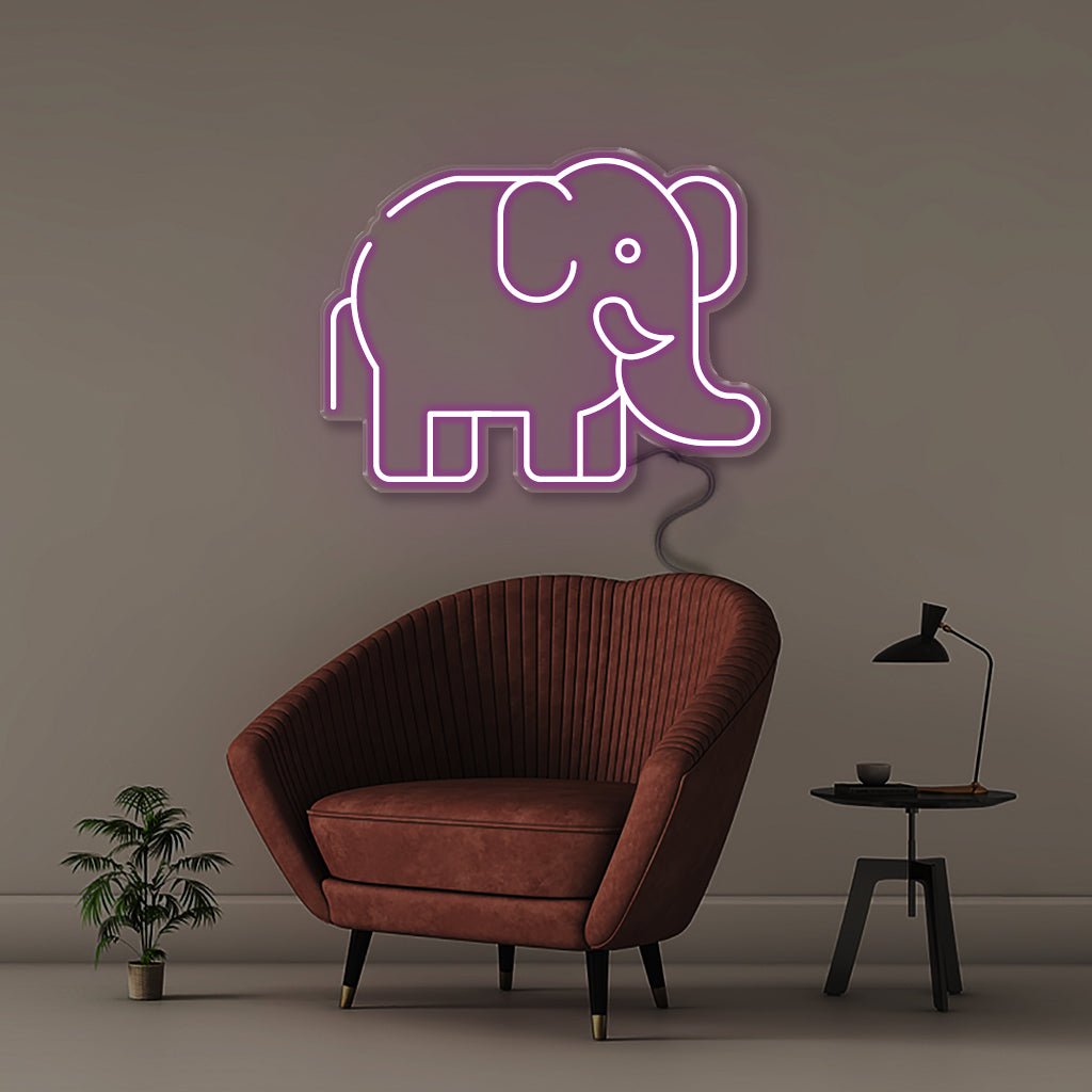Elephant - Neonific - LED Neon Signs - 50 CM - Purple