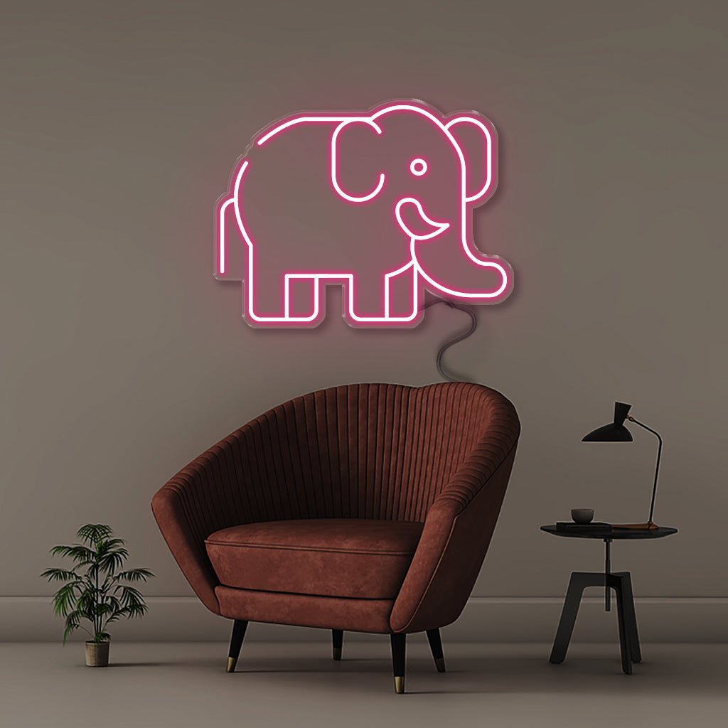 Elephant - Neonific - LED Neon Signs - 50 CM - Pink
