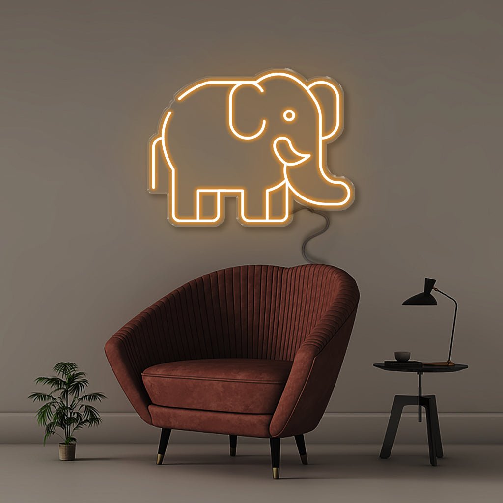 Elephant - Neonific - LED Neon Signs - 50 CM - Orange