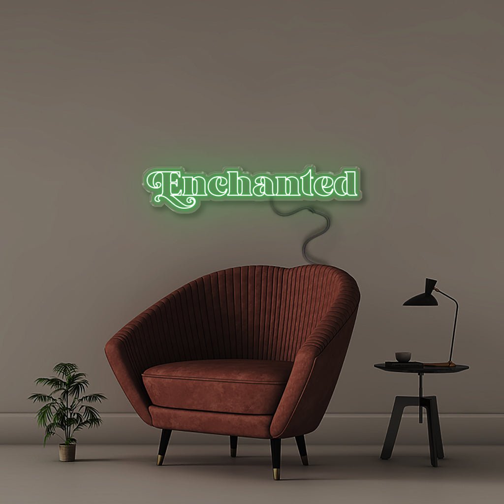 Enchanted - Neonific - LED Neon Signs - 100 CM - Green