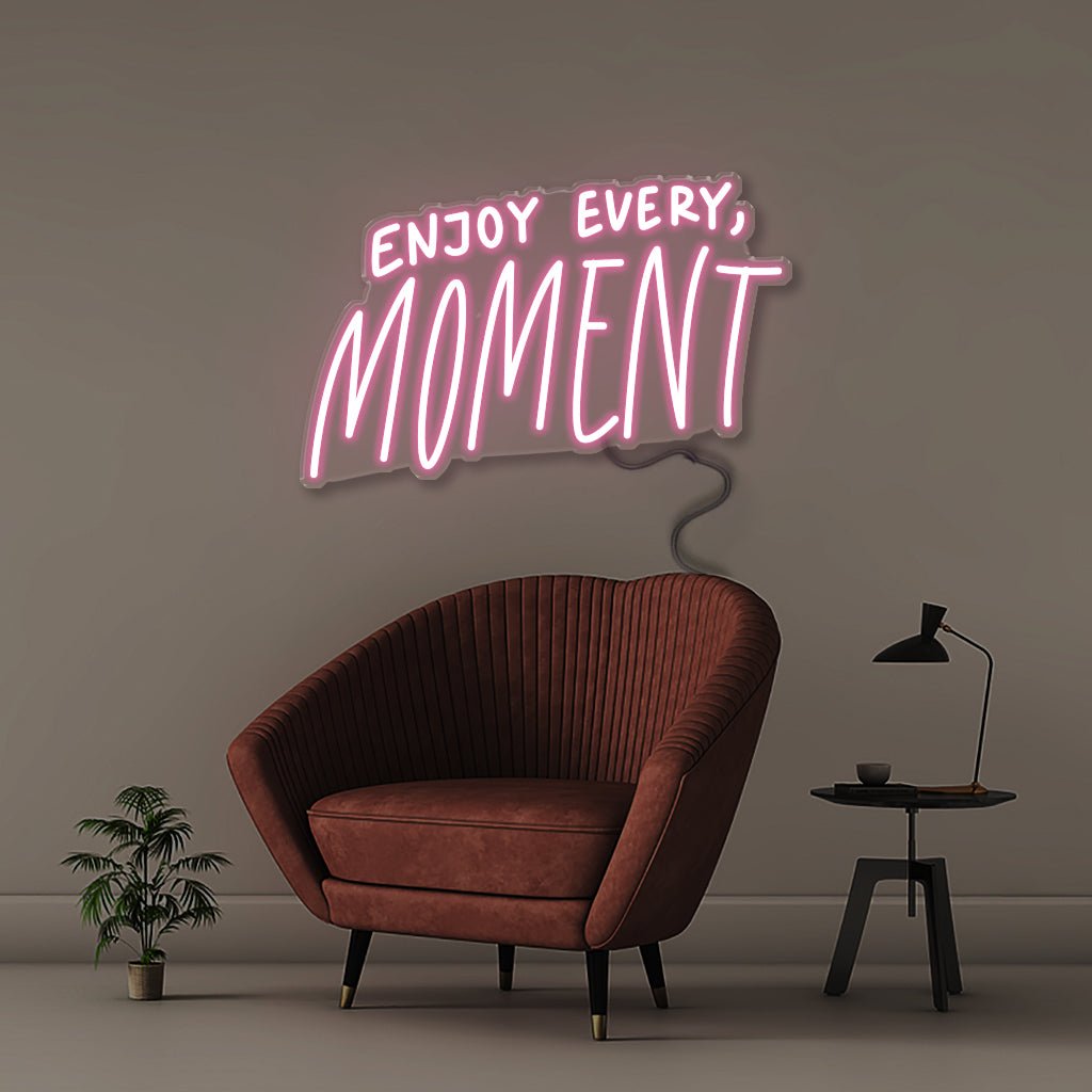 Enjoy Every Moment - Neonific - LED Neon Signs - 50 CM - Light Pink