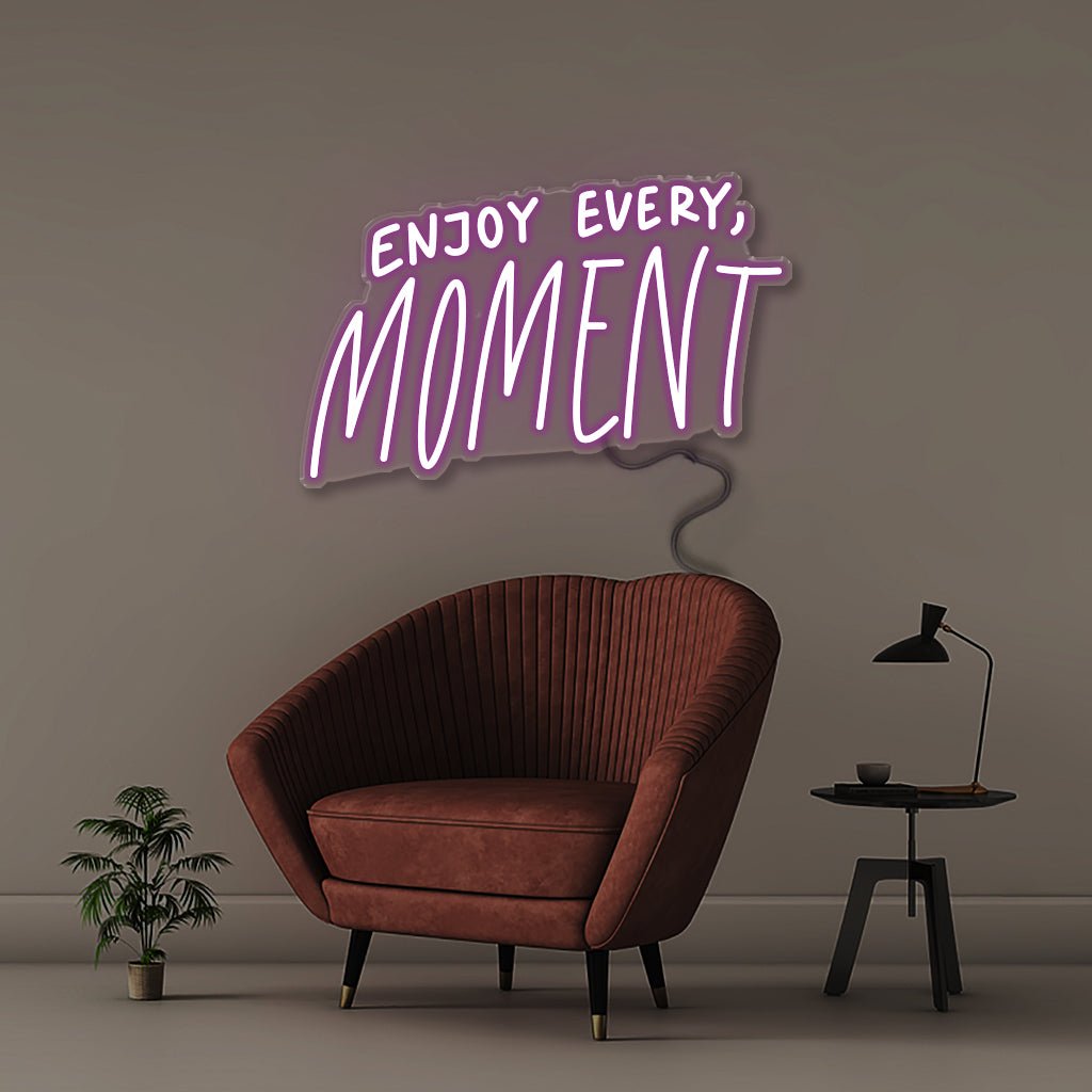 Enjoy Every Moment - Neonific - LED Neon Signs - 50 CM - Purple
