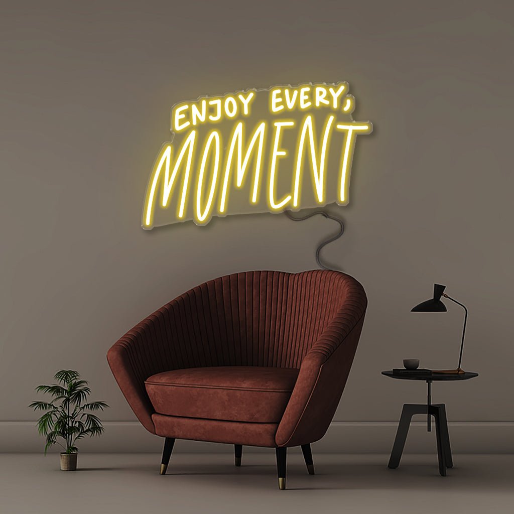 Enjoy Every Moment - Neonific - LED Neon Signs - 50 CM - Yellow
