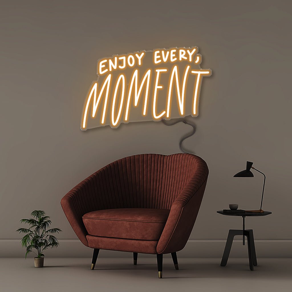 Enjoy Every Moment - Neonific - LED Neon Signs - 50 CM - Orange
