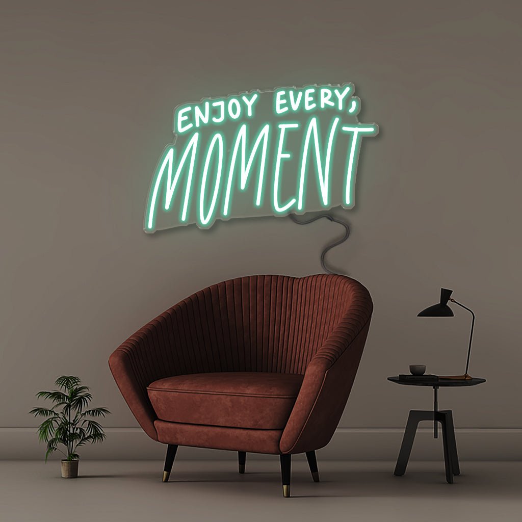 Enjoy Every Moment - Neonific - LED Neon Signs - 50 CM - Sea Foam