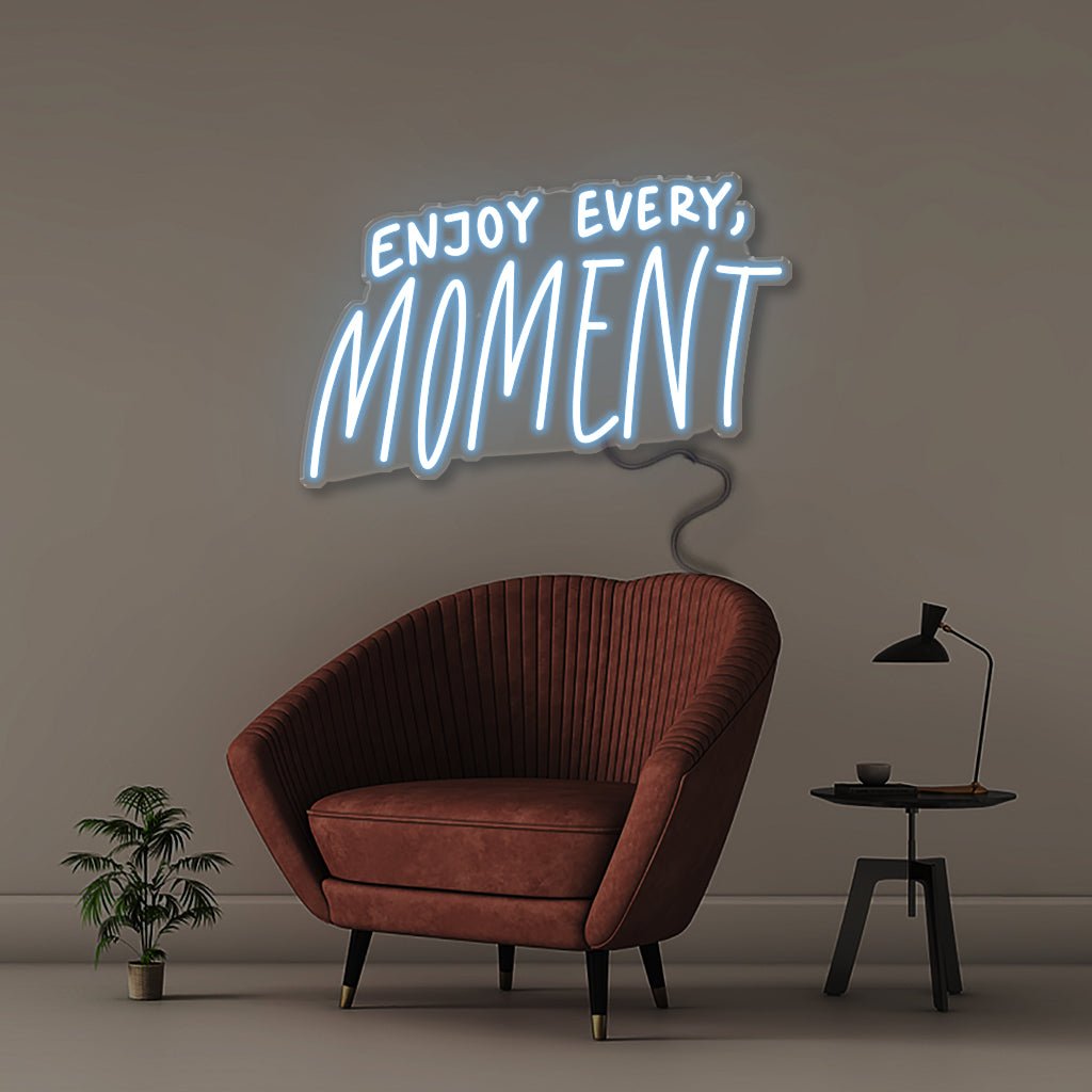 Enjoy Every Moment - Neonific - LED Neon Signs - 50 CM - Light Blue