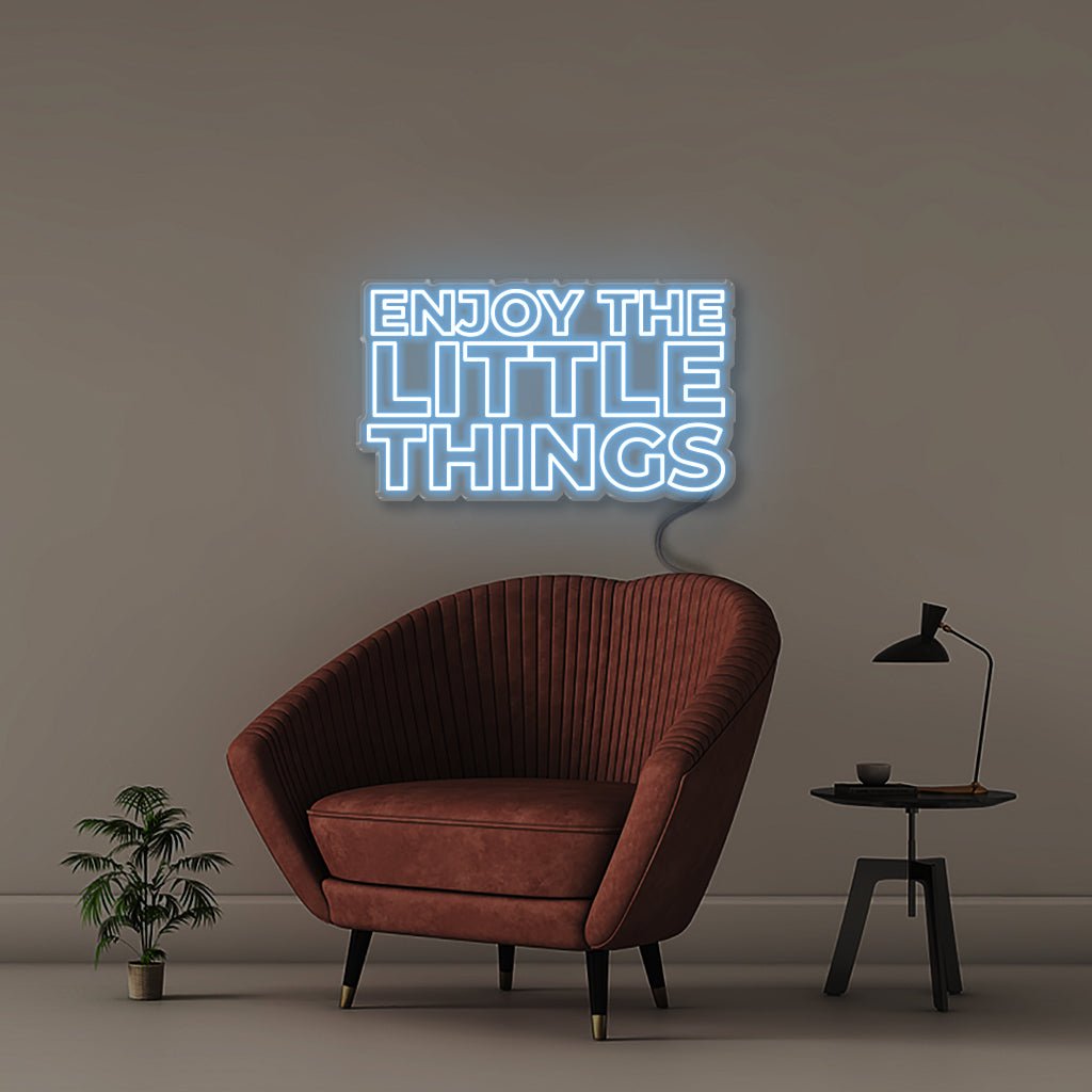 Enjoy the little things - Neonific - LED Neon Signs - 50 CM - Light Blue