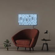 Enjoy the little things - Neonific - LED Neon Signs - 50 CM - Light Blue