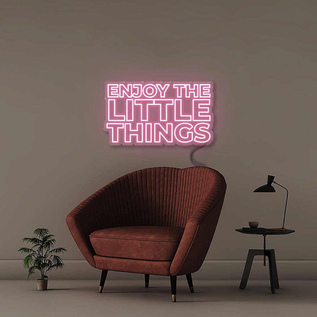 Enjoy the little things - Neonific - LED Neon Signs - 50 CM - Light Pink