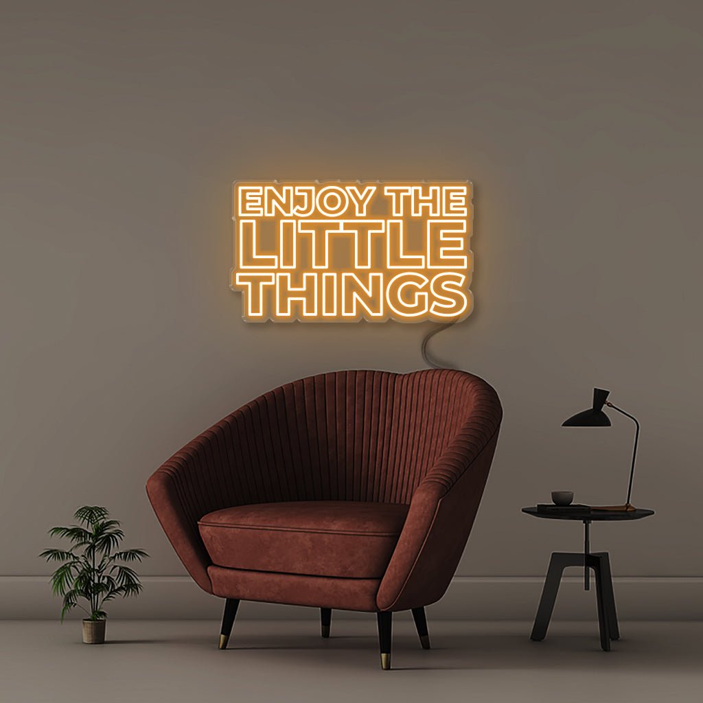 Enjoy the little things - Neonific - LED Neon Signs - 50 CM - Orange