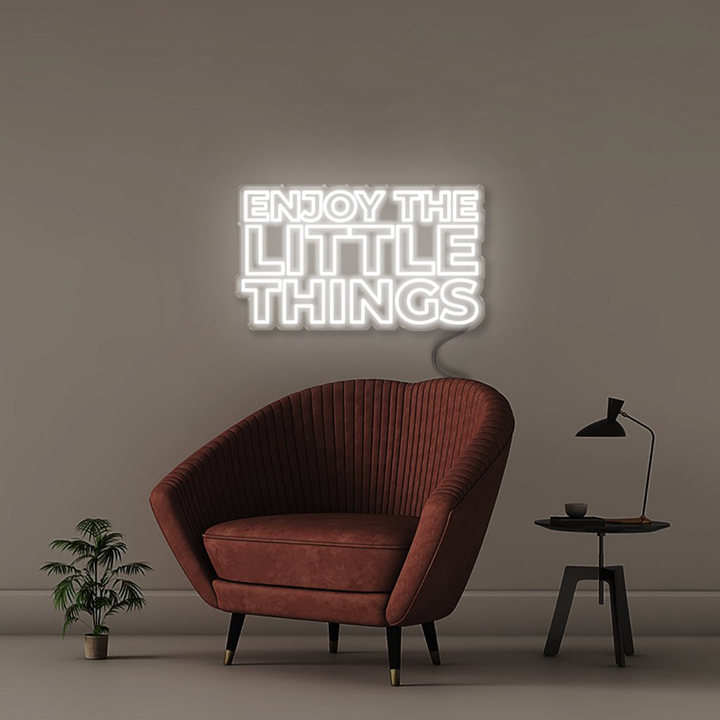 Enjoy the little things - Neonific - LED Neon Signs - 50 CM - White