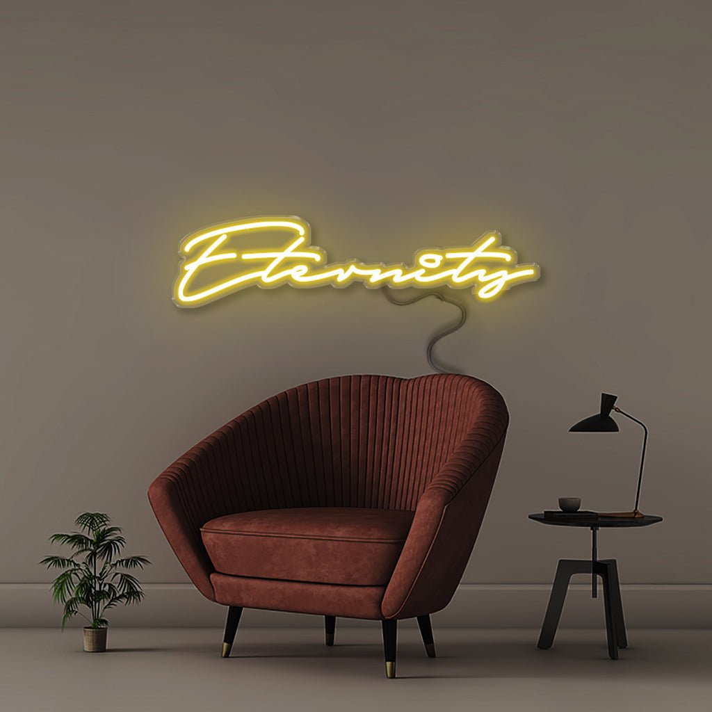 Eternity - Neonific - LED Neon Signs - 50 CM - Yellow