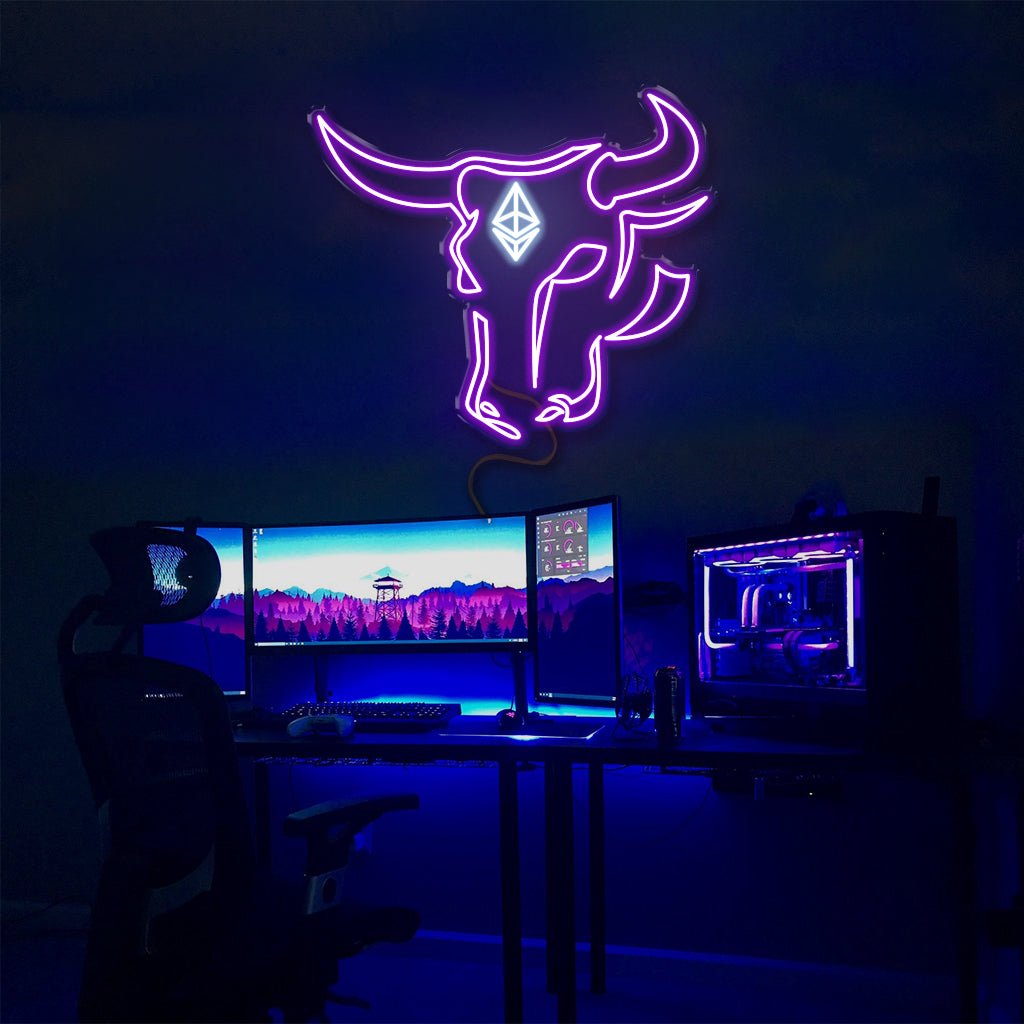 Ethereum Bull - Neonific - LED Neon Signs - 90cm -