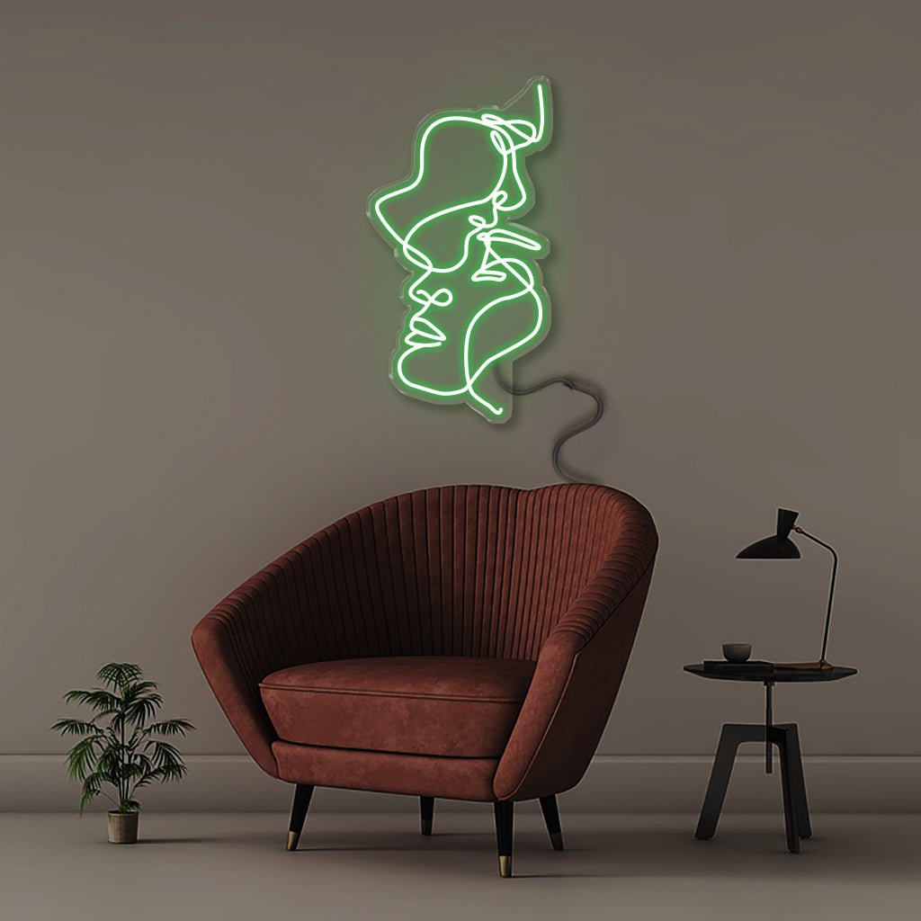 Faces - Neonific - LED Neon Signs - 50 CM - Green